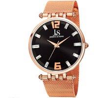 Joshua&Sons Men's Velmora Luxe 40mm Swiss Quartz Elegant in Black