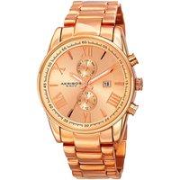 Akribos Men's AK812 Casual Watch Round Case in Rose Gold
