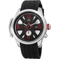 Joshua&Sons Men's Draxen Stratos 44mm Quartz Dual-Time in Silver