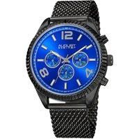August Steiner Men's Nyros Chronograph 42mm Quartz Dual-Time in Blue