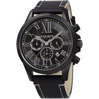 Akribos Men's AK897 Casual Watch Round Case in Black
