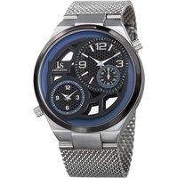 Joshua&Sons Men's Obscura Mech-Volt 48mm Quartz Dual-Time in Blue