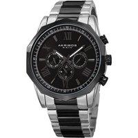 Akribos Men's Solvian Veytros 46mm Quartz Multi-Time in Black