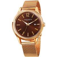 Akribos Men's AK920 Casual Watch Round Case in Brown