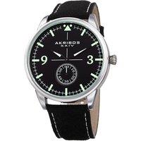 Akribos Men's AK938 Casual Watch Round Case in Black