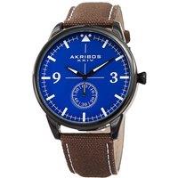 Akribos Men's AK938 Casual Watch Round Case in Blue