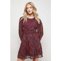 Oasis Women's Velvet Stud Trim Mini Dress | Size: 10