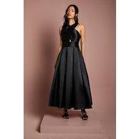 Coast Women's Cross Neck Twill Bridesmaid Dress in Black | Size: 12