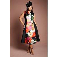 Coast Women's Plus Colour Block Scuba Midi Dress | Size: 20