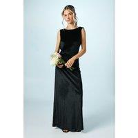 Coast Women's Teen Cowl Back Velvet Bridesmaid Maxi Dress in Black | Size: 15-16 Years