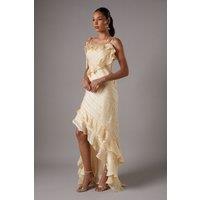 Coast Women's Ruffled Asymmetric Maxi Dress in Yellow | Size: 10