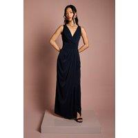 Coast Women's V Neck Sleeveless Bridesmaid Dress in Navy | Size: 12