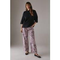 Warehouse Women's Printed Denim Low Rise Dad Jeans in Leopard | Size: 10