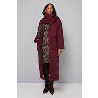 Wallis Women's Double Faced Scarf Detail Coat in Berry | Size: 12