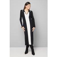 Wallis Women's Colour Block Knitted Midi Dress in Mono | Size: Small