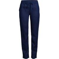 Lands' End Women's Pull-on Linen Trousers in Navy | Size: 8