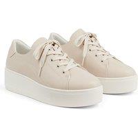 Lands' End Women's Flatform Lace-Up Trainers in Stone | Size: 9