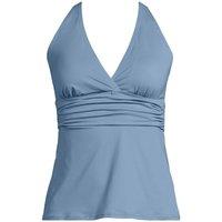 Lands' End Women's Plunge V-neck Tankini Top in Pale Blue | Size: 16-18