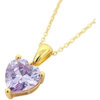 Harfi Women's Alexandrite June Birthstone Love Heart Pendant Necklace in Gold | Size: 18 inches