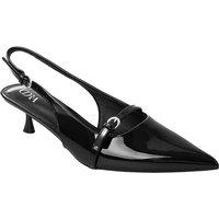 MODISHION Women's Slingback Pointed Closed Toe Heels Pumps Sandals in Black | Size: 5.5