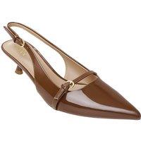 MODISHION Women's Slingback Pointed Closed Toe Heels Pumps Sandals in Brown | Size: 4.5