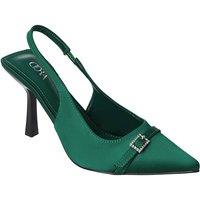 MODISHION Women's Slingback Pointed Closed Toe Heels in Green | Size: 5.5