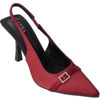 MODISHION Women's Slingback Pointed Closed Toe Heels in Red | Size: 5.5