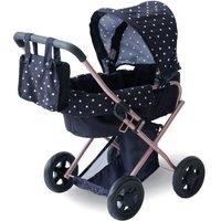 Teamson Kids Women's Classic Doll Stroller with Bassinet, Canopy & Bag in Black