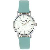 Sophie and Freda Women's Budapest Leather-Band Watch in Teal