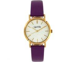 Sophie and Freda Women's Budapest Leather-Band Watch in Purple
