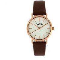 Sophie and Freda Women's Budapest Leather-Band Watch in Brown