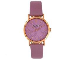 Sophie and Freda Women's Budapest Leather-Band Watch in Pink
