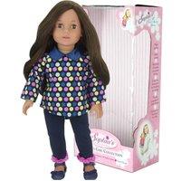 Teamson Kids Women's Sophia's Modern Collection Posable 18" Soft Bodied Vinyl Dolls with Brunette Hair & Brown Eyes in Pink