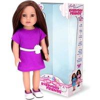 Teamson Kids Women's Sophia's Posable 18" All Vinyl Brunette Hair Dolls with Brown Eyes in Pink