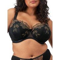 Elomi Women's Teagan Half Cup Bra in Black | Size: 40G