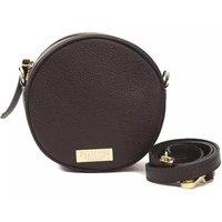 Pompei Donatella Women's Elegant Small Oval Leather Crossbody in Brown