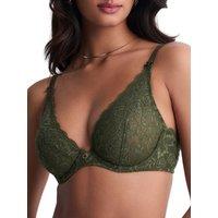 Aubade Women's Rosessence Care Triangle Plunge Bra in Green | Size: 34D