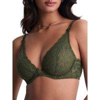 Aubade Women's Rosessence Care Triangle Plunge Bra in Green | Size: 32G