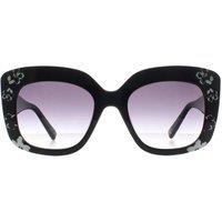 Ted Baker Women's Cat Eye Solid Black Flowers Grey Gradient TB1675 Hattie