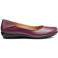Hotter Women's Wide Fit 'Birdie' Ballerina Pumps in Maroon | Size: 3.5