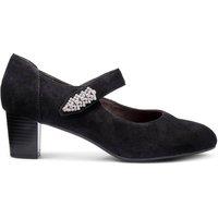 Hotter Women's Wide Fit 'Duet' Classic Heeled Shoes in Black | Size: 9