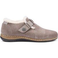 Hotter Women's 'Abode' Slippers in Light Stone | Size: 4