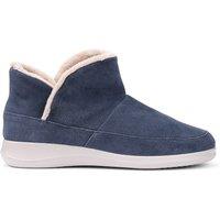 Hotter Women's Wide Fit 'Adore' Slippers in Navy | Size: 6