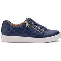 Hotter Women's Wide Fit 'Wonder' Quilted Trainers in Dark Navy | Size: 4