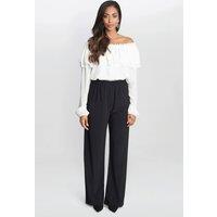 Gina Bacconi Women's Sharlene Matte Jersey Straight Leg Trouser in Black | Size: Large