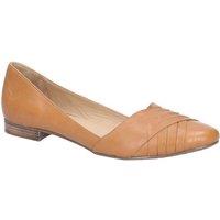 Hush Puppies Women's 'Marley Ballerina' Leather Ballerina Shoes in Tan | Size: 4
