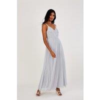 Monsoon Women's 'Autumn' Embellished Maxi Dress in Silver | Size: 12