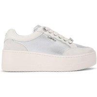 Carvela Women's 'Perenne Sneaker' Leather Trainers in Silver | Size: 8