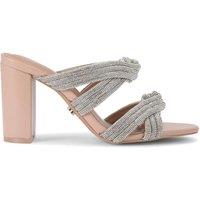 Carvela Women's 'Arielle Block Sandal' Heels in Silver | Size: 3
