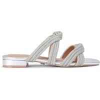 Carvela Women's 'Arielle Flat Sandal' Sandals in Silver | Size: 4
